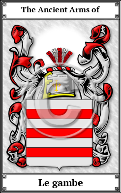Le gambe Family Crest Download (JPG)  Book Plated - 150 DPI